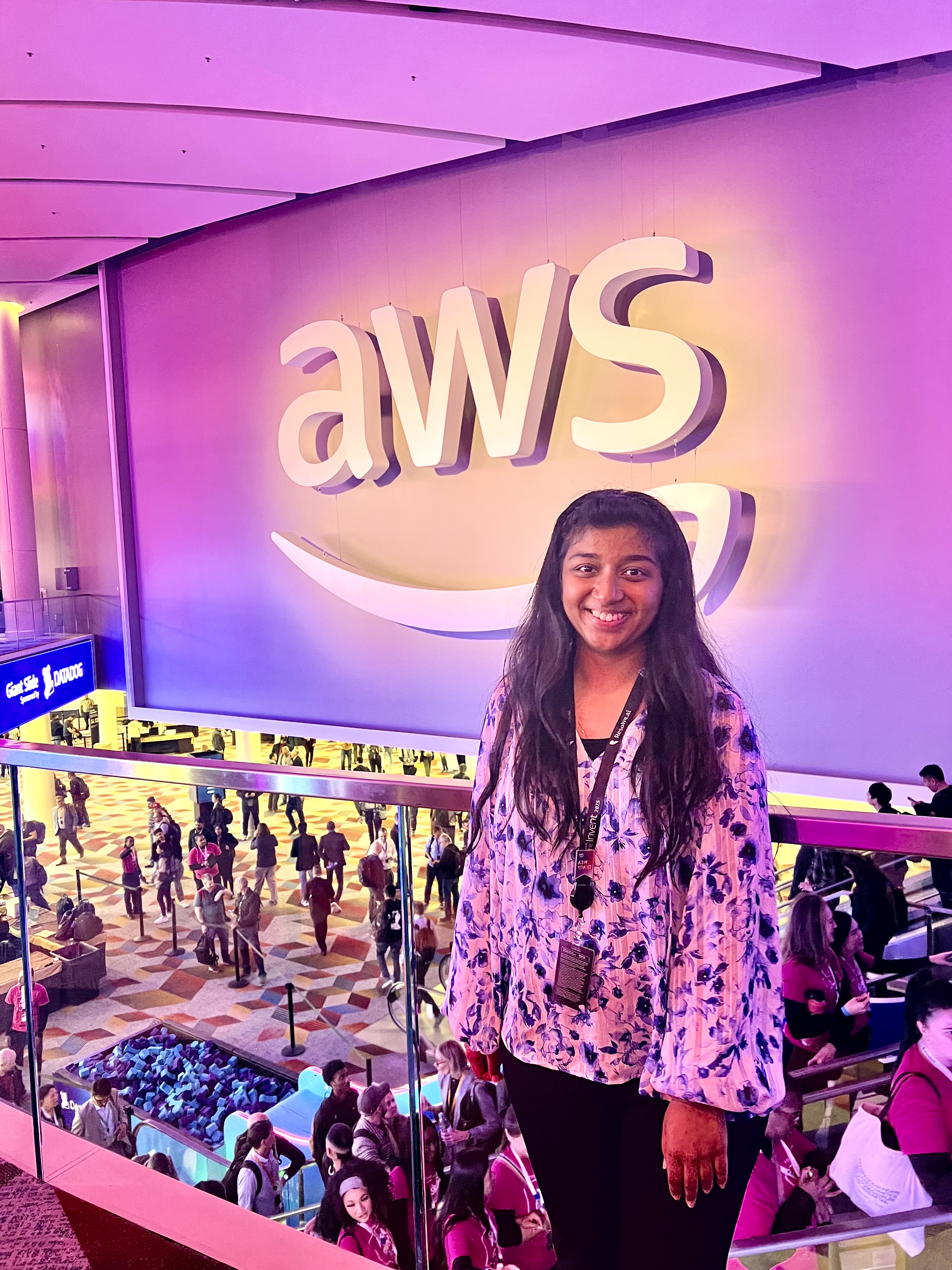 AWS re:Invent 2025 - Adonia at AWS signage