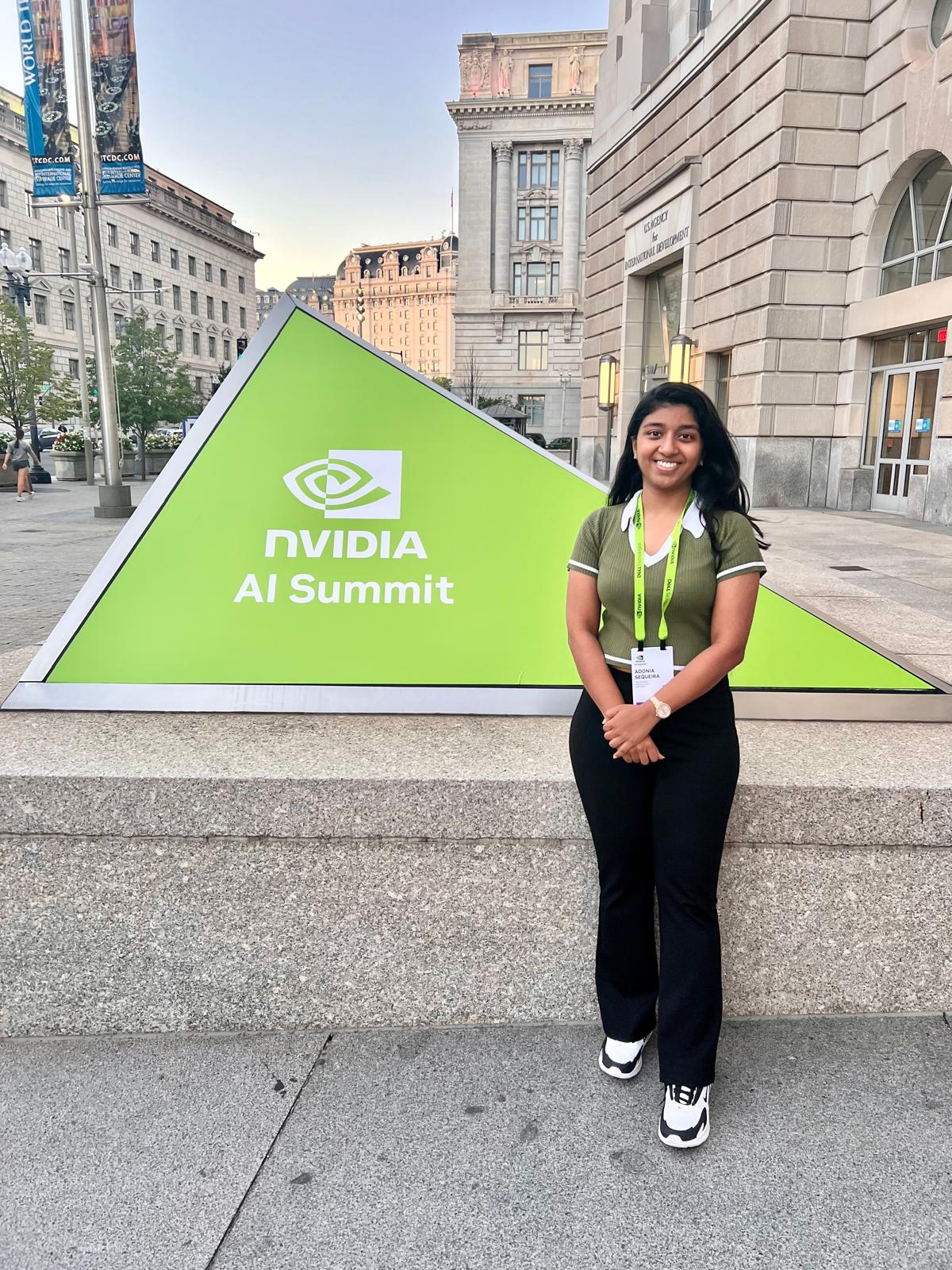 NVIDIA AI Summit 2024 - Adonia at the sign